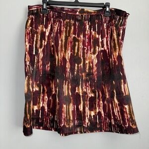 EUC Michael Michael Kors Watercolor Ombre Full Short Skirt Size 14